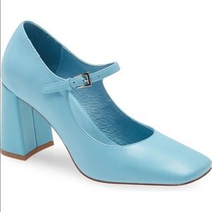 JEFFREY CAMPBELL SKY BLUE MARY JANE HEELS